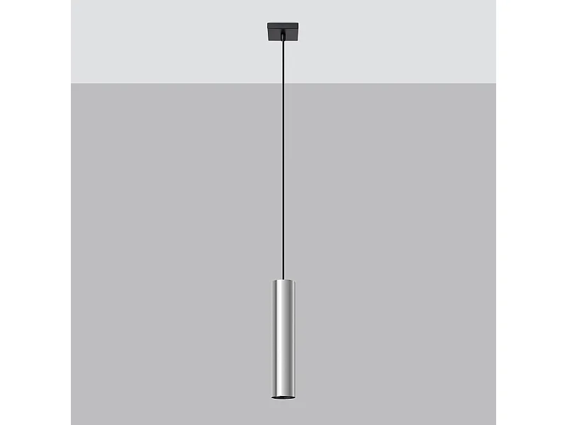 Lampes suspendues Toris moderne en acier - 1 sources lumineuses 4000K - L.8 x H.100 cm - chrome