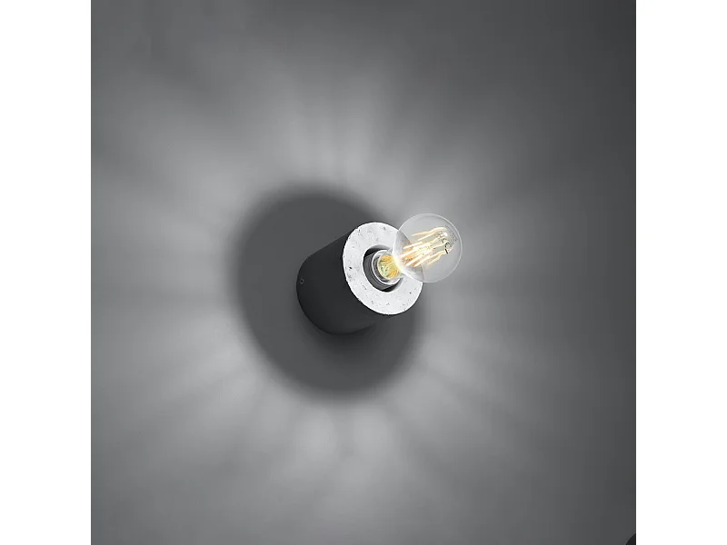 Wandlampen Nalvado industrieel van  - 1 lichtbronnen 3000K - L.10 x H.10 cm - grijs