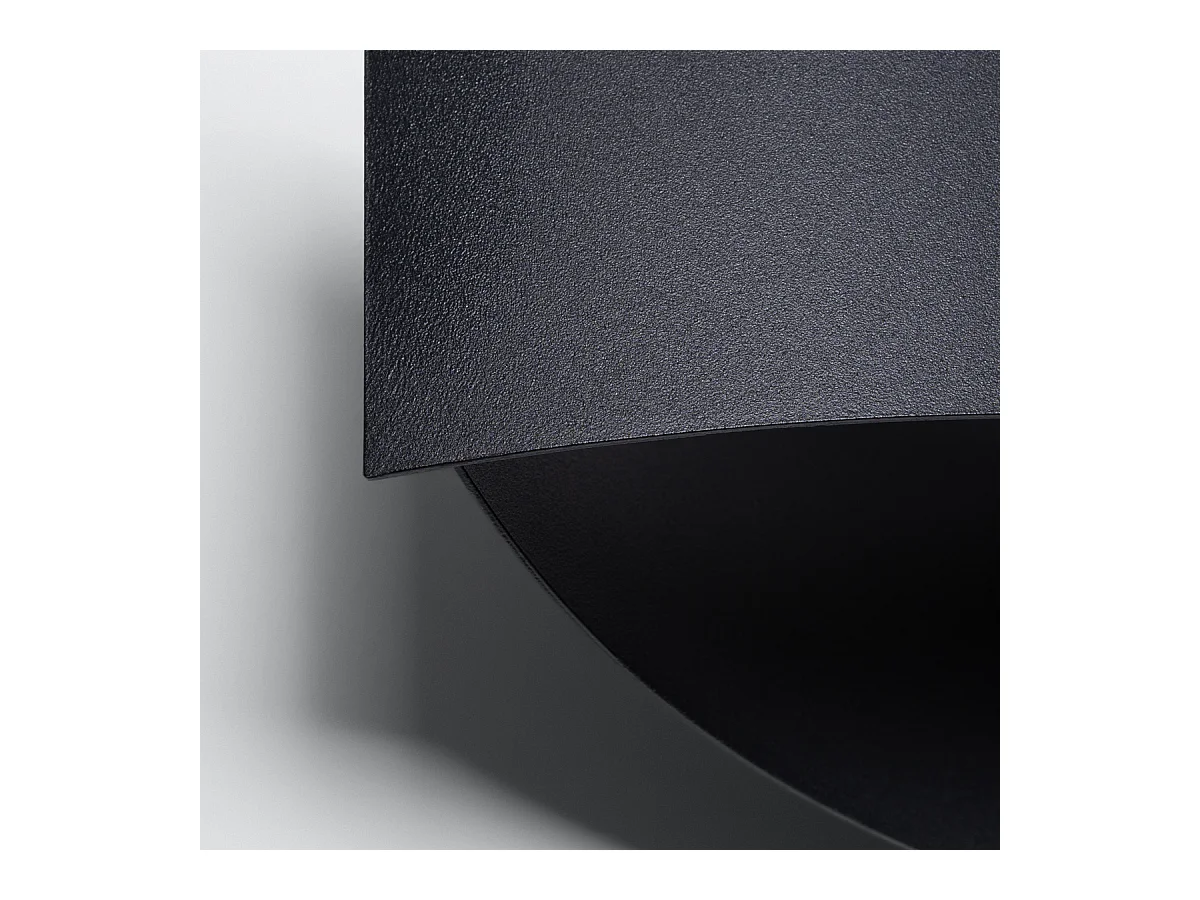 Appliques Litim moderne en acier - 1 sources lumineuses 3000K - L.12 x H.12 cm - noir