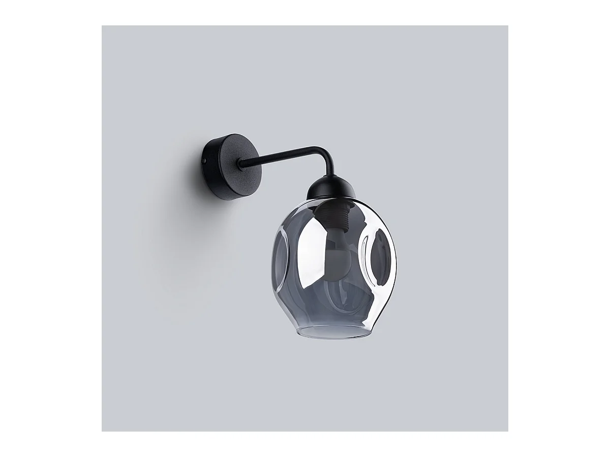 Wandlampen Allivon modern van  - 1 lichtbronnen 3000K - L.25 x H.29 cm - zwart