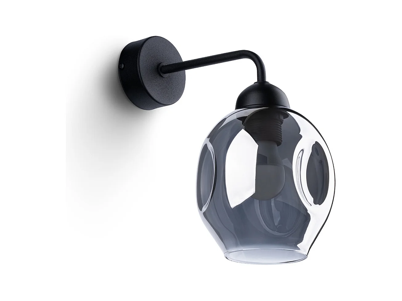 Wandlampen Allivon modern van  - 1 lichtbronnen 3000K - L.25 x H.29 cm - zwart