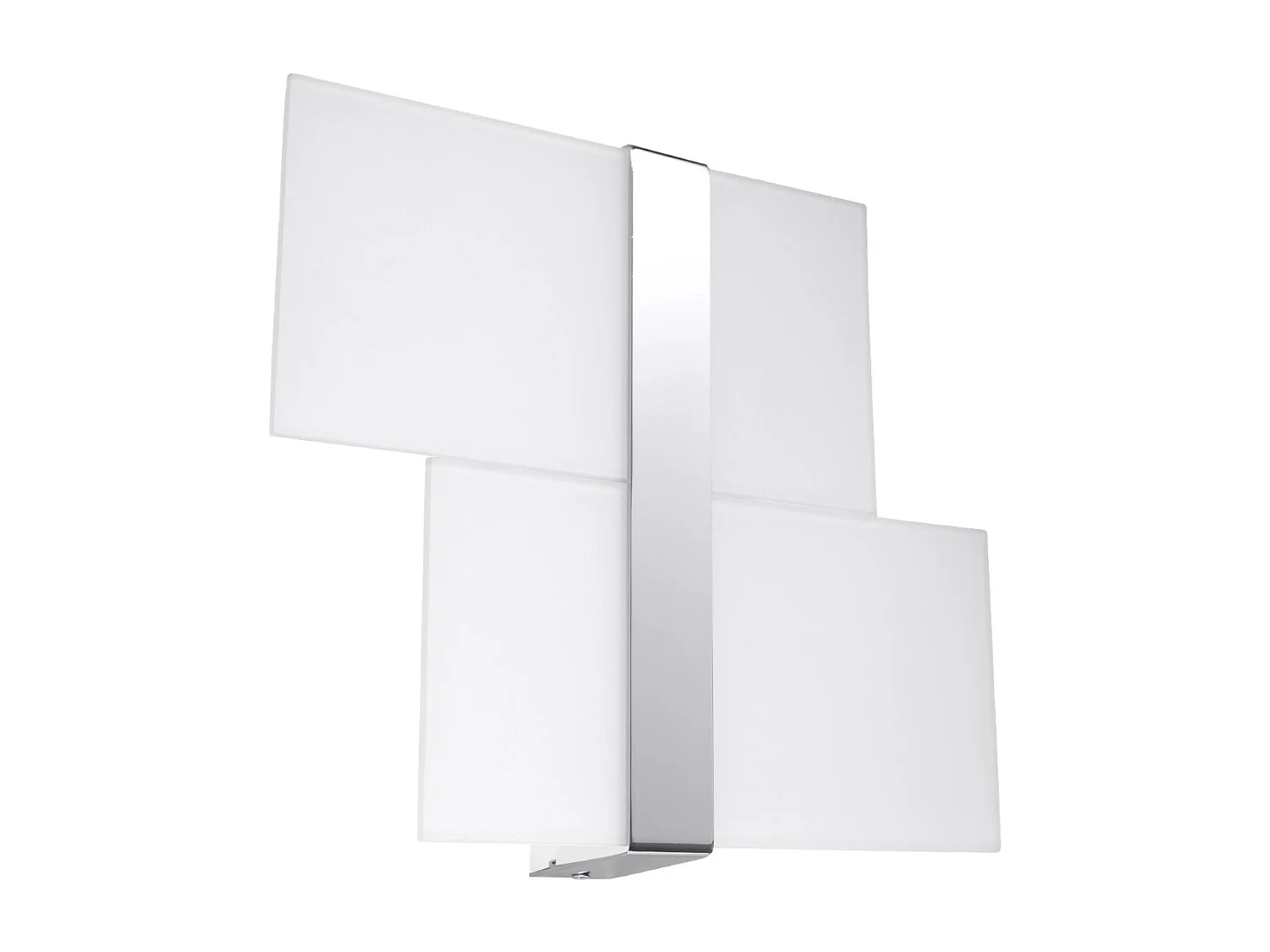 Appliques Verre moderne en acier/verre - 2 sources lumineuses 3000K - L.39 x H.28 cm - chromé/blanc