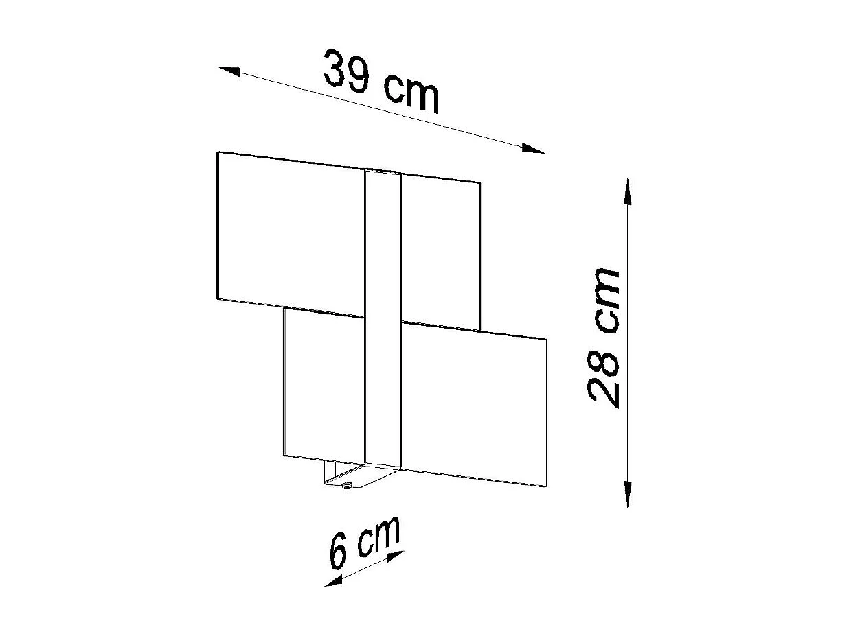 Appliques Verre moderne en acier/verre - 2 sources lumineuses 3000K - L.39 x H.28 cm - chromé/blanc