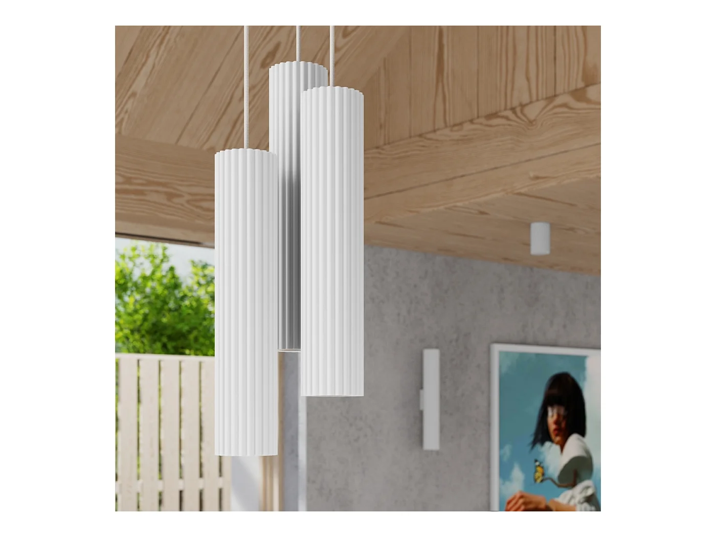 Applique Gloow minimaliste en aluminium - 2 sources lumineuses 3000K - L.6,5 x H.30 cm - blanc