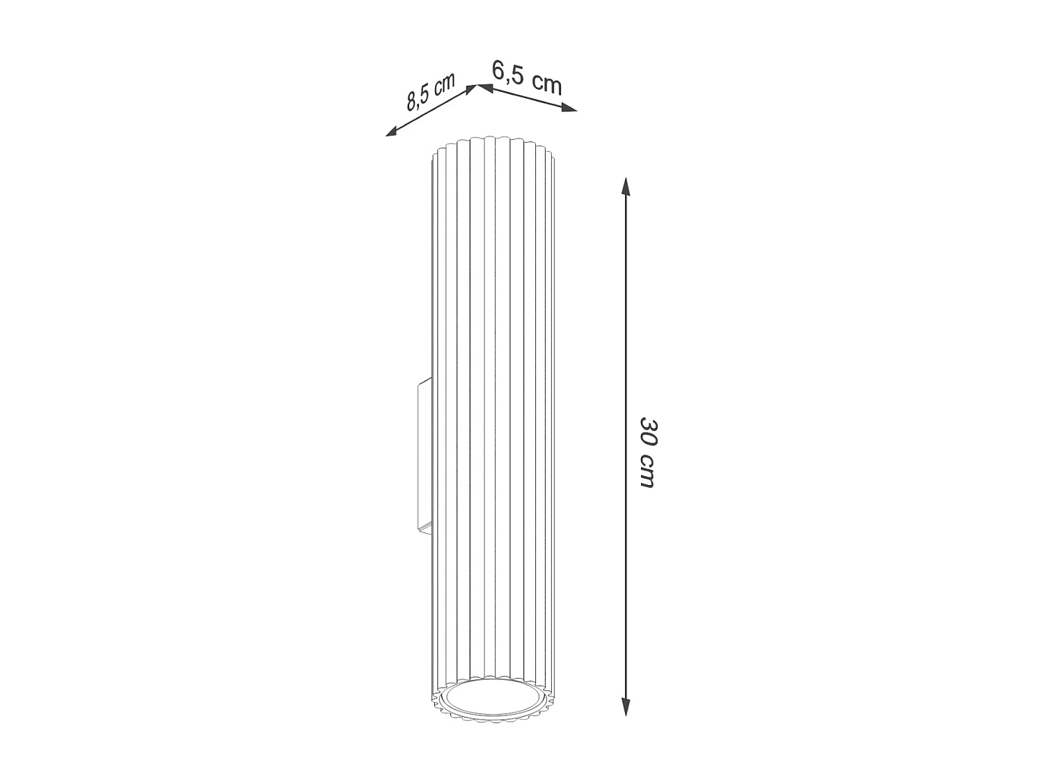 Applique Gloow minimaliste en aluminium - 2 sources lumineuses 3000K - L.6,5 x H.30 cm - blanc