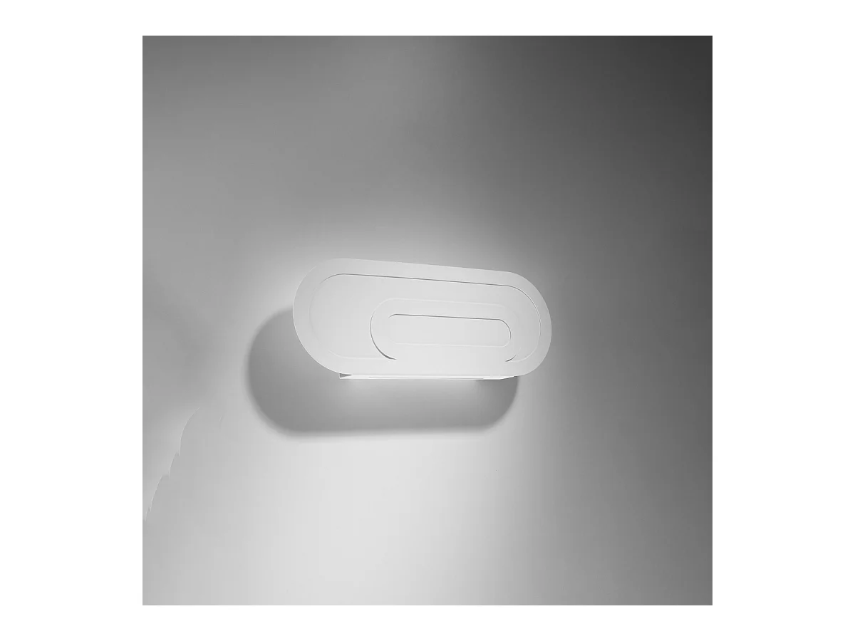 Lampade da parete Solutix moderno di acciaio/PVC - 2 sorgenti luminose 3000K - L.40 x A.15 cm - bianco