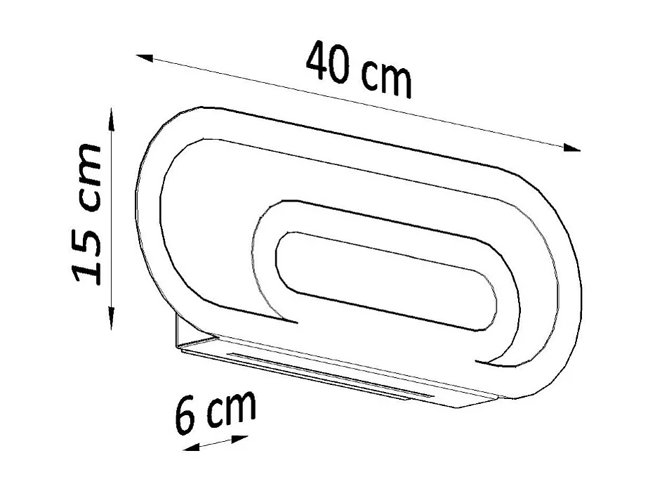 Appliques Solutix moderne en acier/PVC - 2 sources lumineuses 3000K - L.40 x H.15 cm - blanc