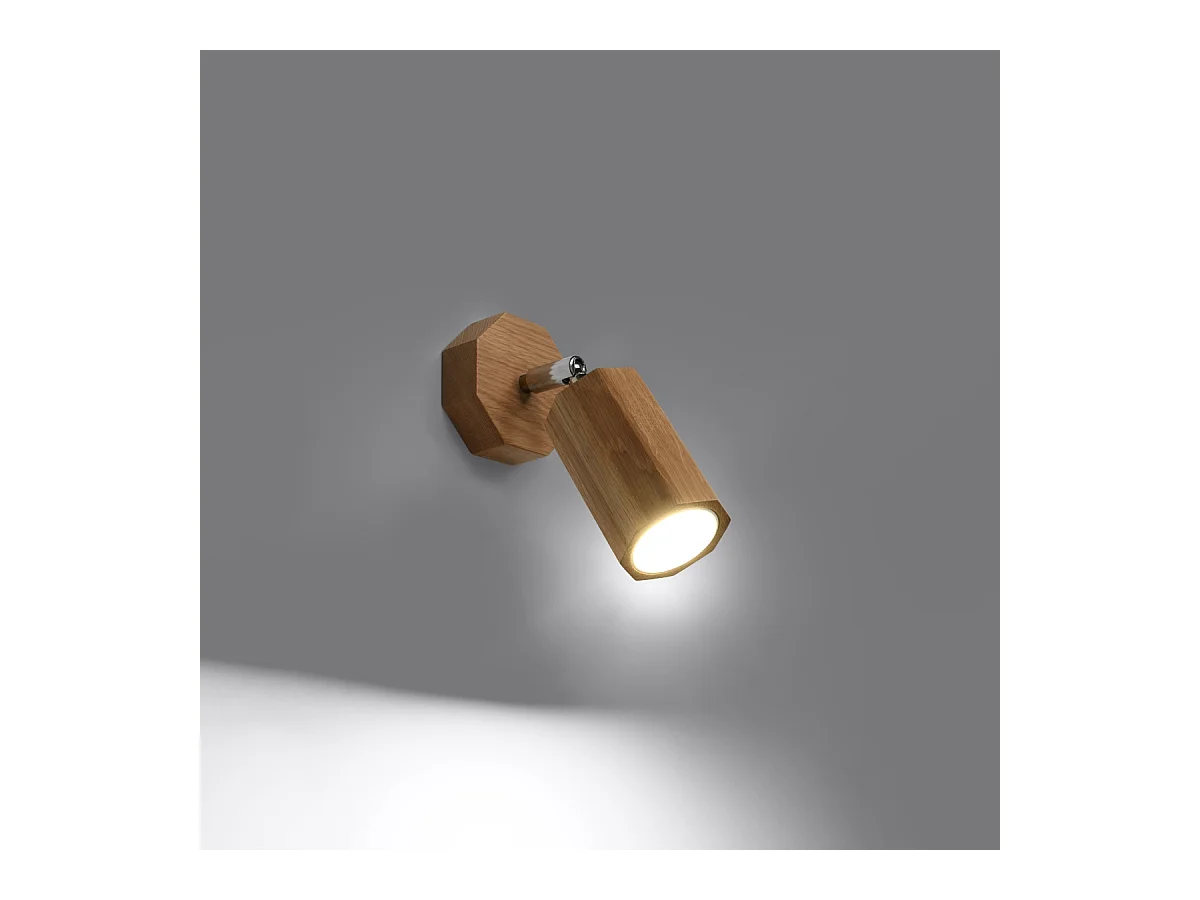 Appliques Xenor scandinave en bois - 1 sources lumineuses 4000K - L.8 x H.17,5 cm - chêne