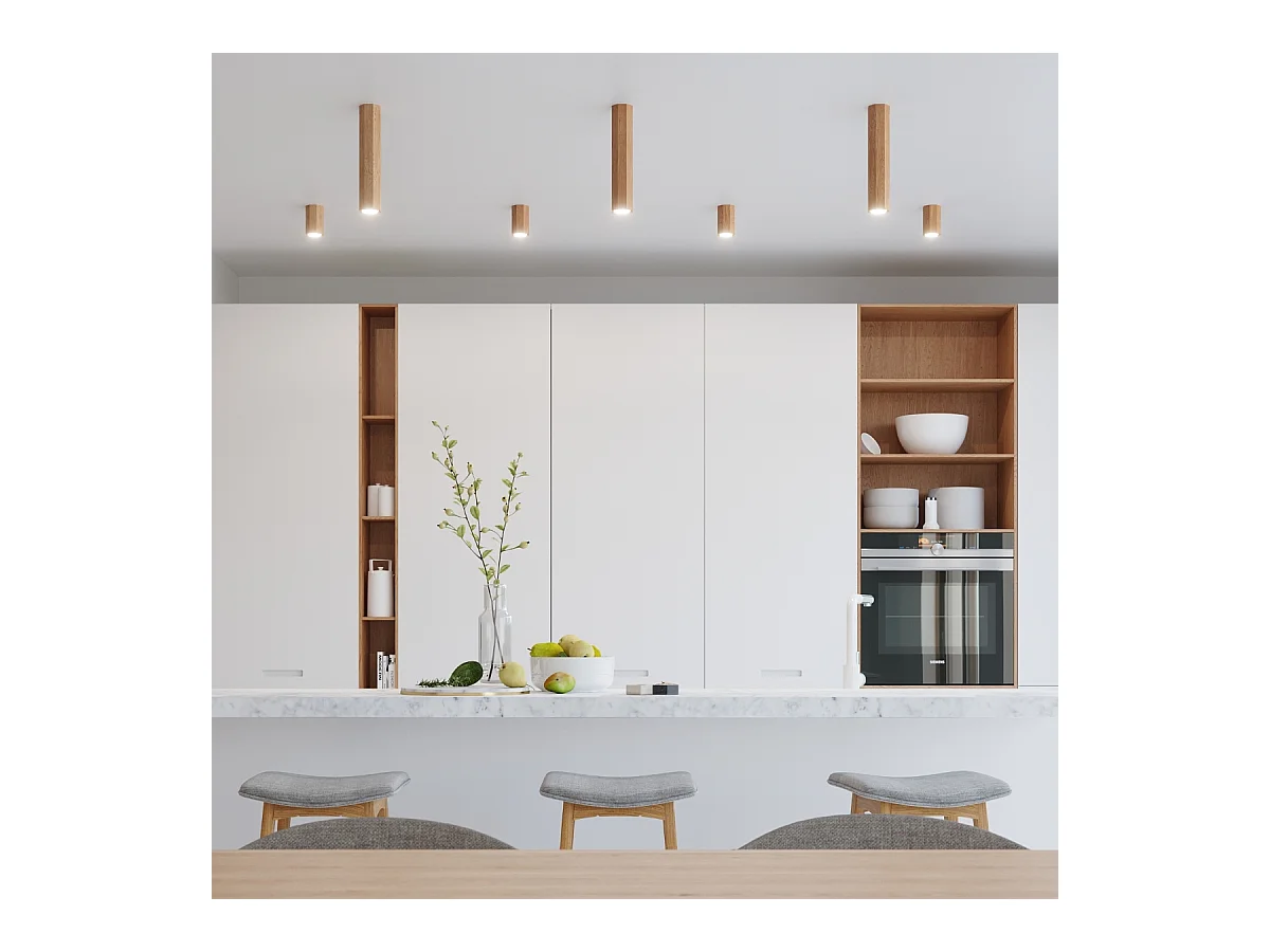 Appliques Xenor scandinave en bois - 1 sources lumineuses 4000K - L.8 x H.17,5 cm - chêne