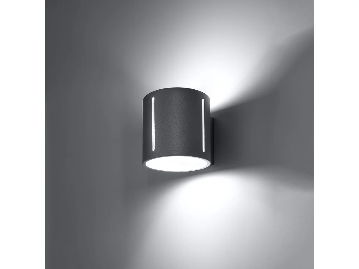 Wandlampen Brich modern van  - 1 lichtbronnen 3000K - L.10 x H.10 cm - grijs