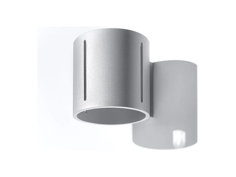 Wandlampen Brich modern van  - 1 lichtbronnen 3000K - L.10 x H.10 cm - grijs