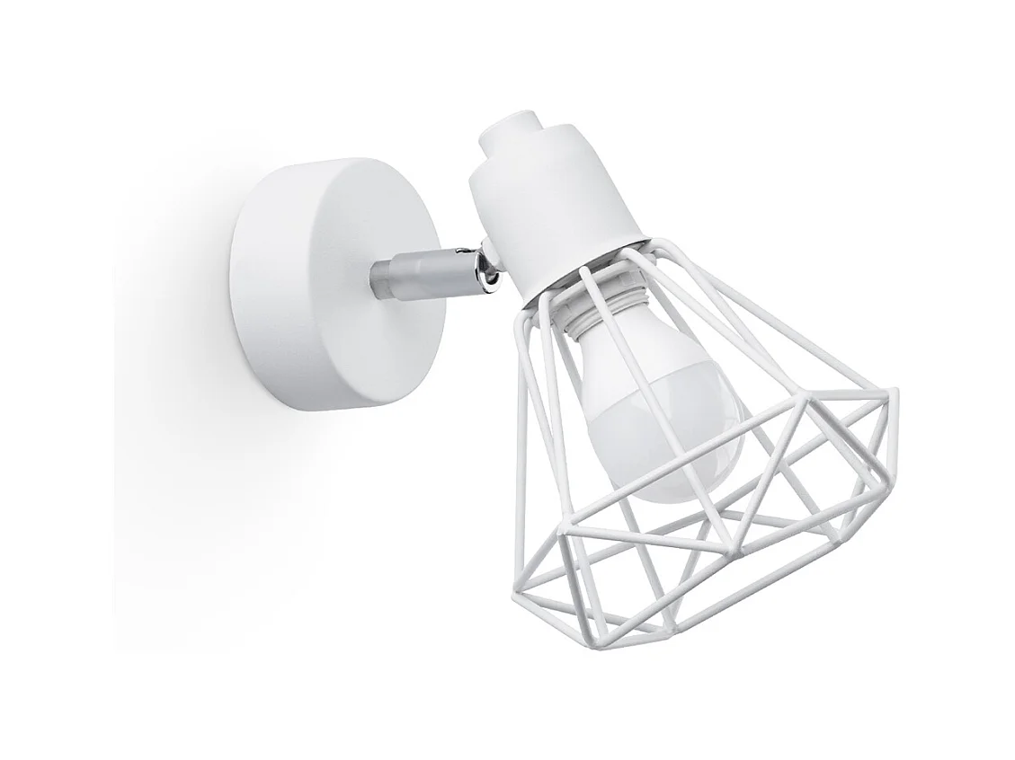 Wandlampen Lunova modern aus  Stahl - 1 lichtquellen 4000K - L.18 x H. cm - Weiß