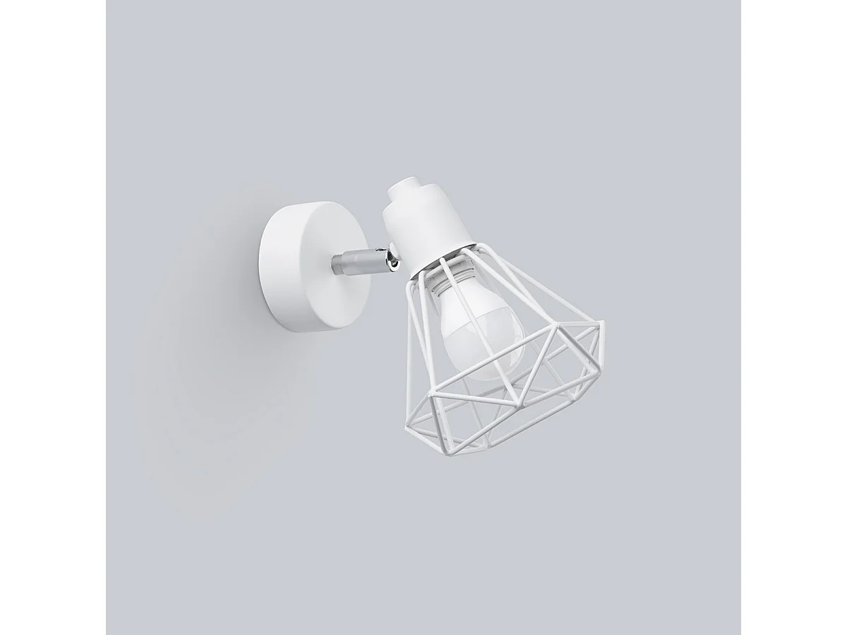 Appliques Lunova moderne en acier - 1 sources lumineuses 4000K - L.18 x H.18 cm - blanc