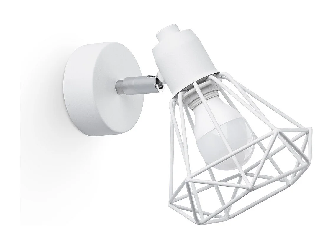 Appliques Lunova moderne en acier - 1 sources lumineuses 4000K - L.18 x H.18 cm - blanc