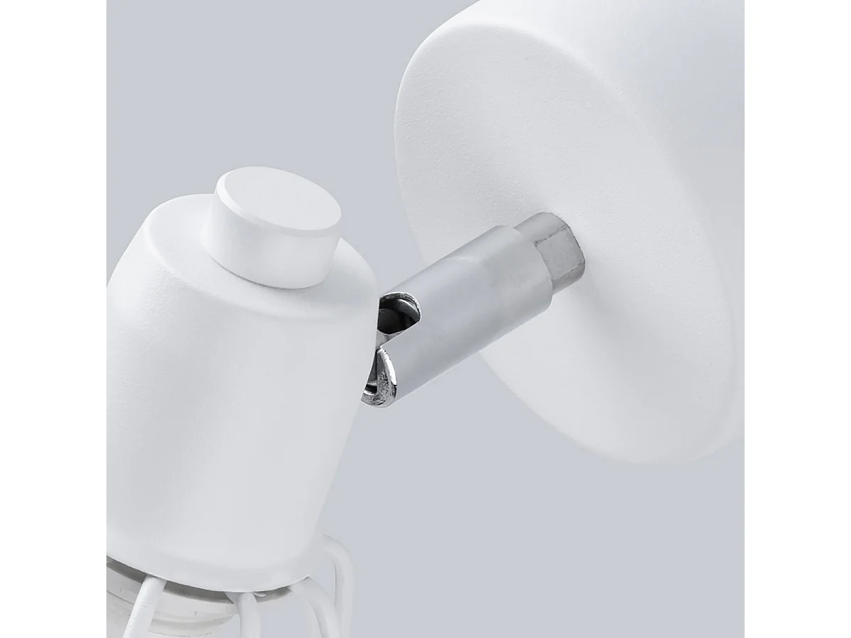 Appliques Lunova moderne en acier - 1 sources lumineuses 4000K - L.18 x H.18 cm - blanc