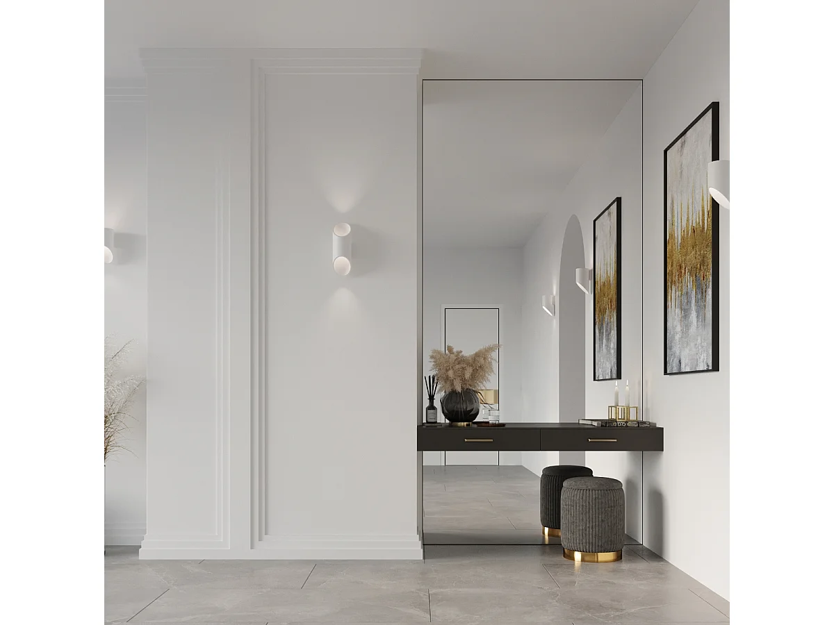 Appliques Zitiex moderne en aluminium - 1 sources lumineuses 3000K - L.10 x H.20 cm - blanc