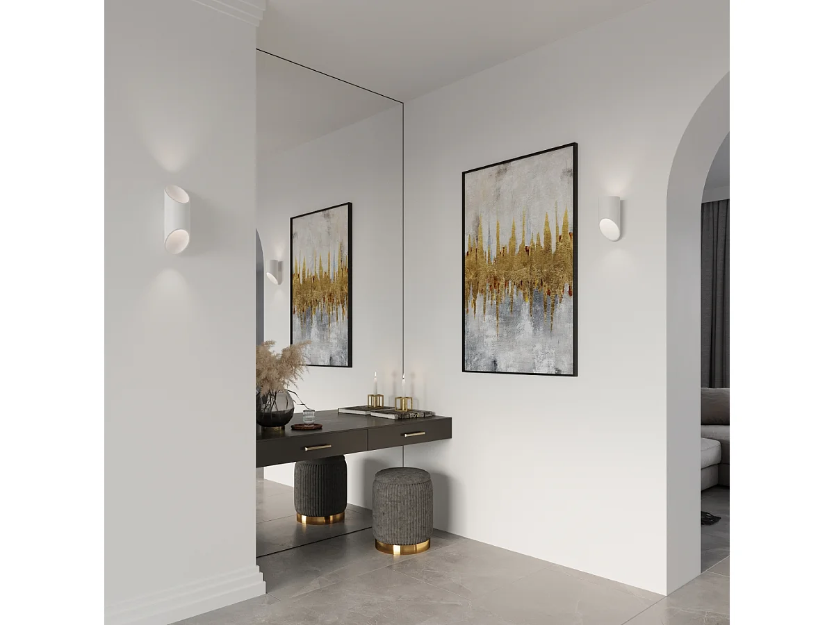 Appliques Zitiex moderne en aluminium - 1 sources lumineuses 3000K - L.10 x H.20 cm - blanc