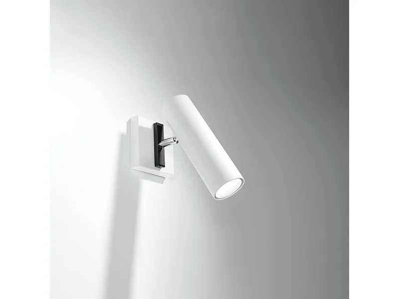 Appliques Invicta moderne en acier - 1 sources lumineuses 4000K - L.8 x H.20 cm - blanc