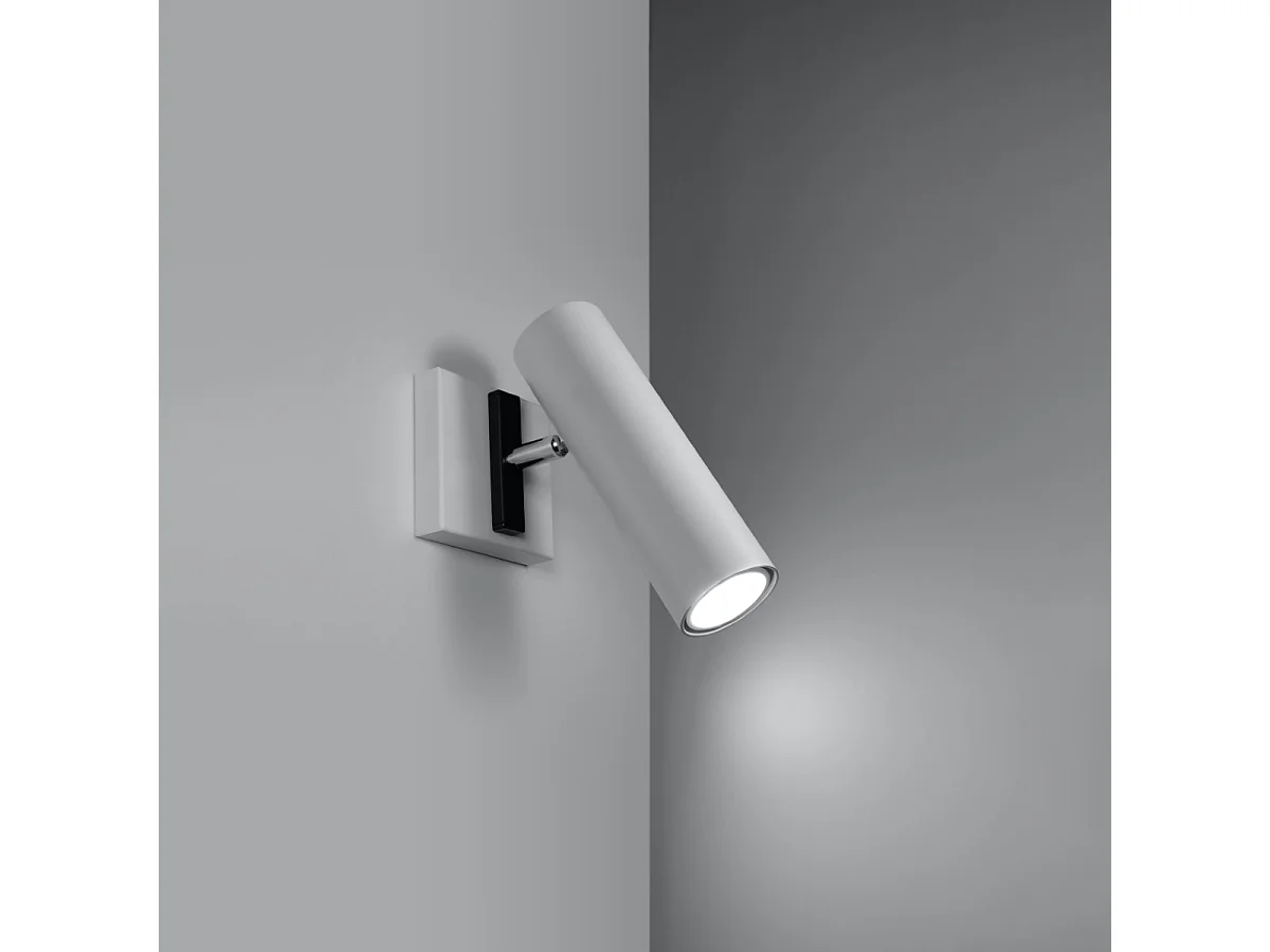 Appliques Invicta moderne en acier - 1 sources lumineuses 4000K - L.8 x H.20 cm - blanc