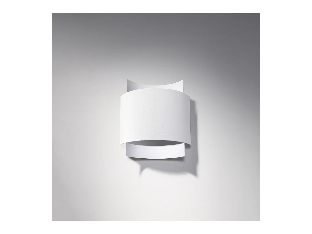 Candeeiros de parede Influx industrial, aço - 1 fontes de luz 3000K - L.22 x H.23 cm - branco