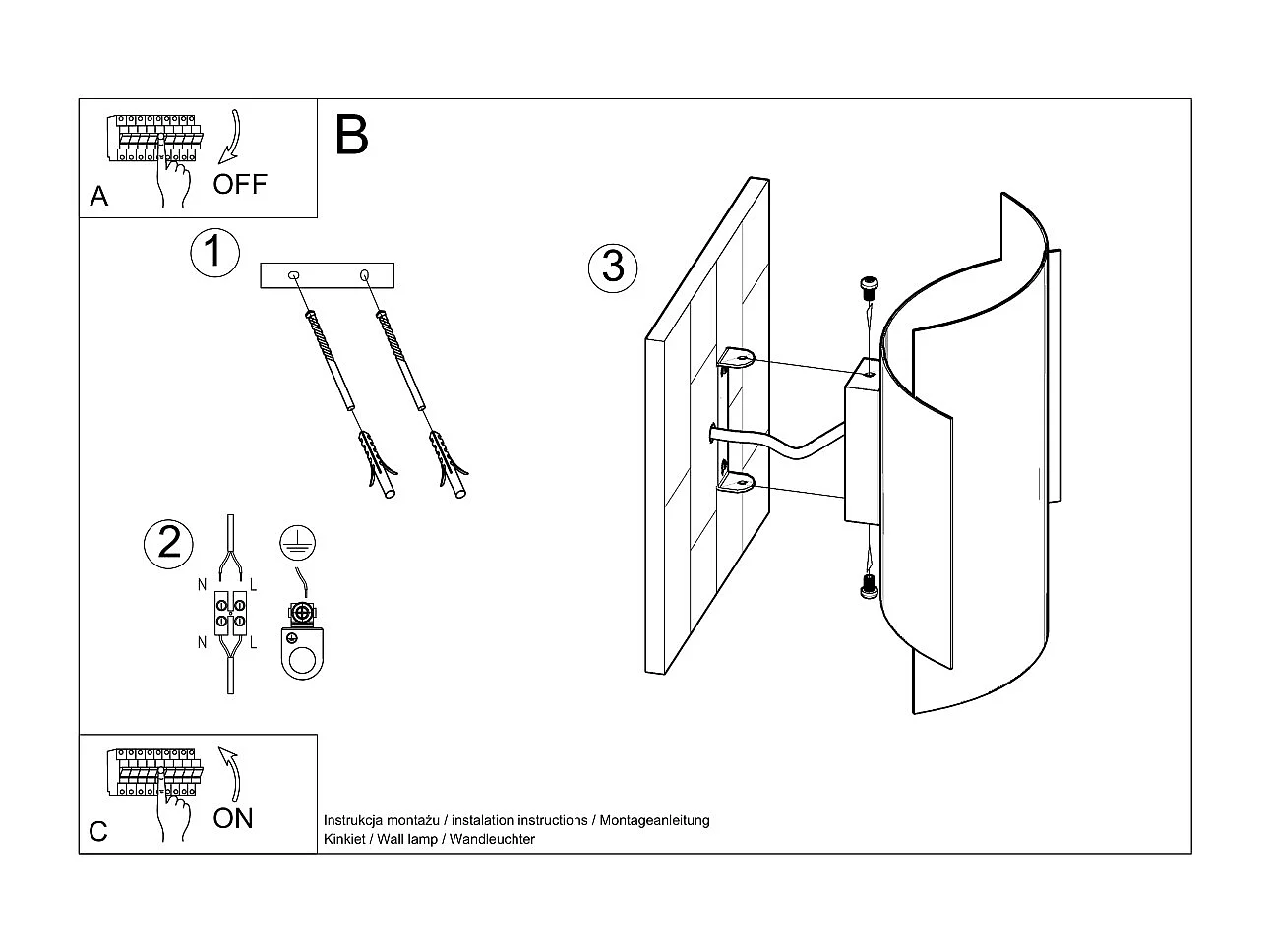Wandlampen Influx industrieel van  - 1 lichtbronnen 3000K - L.22 x H.23 cm - wit