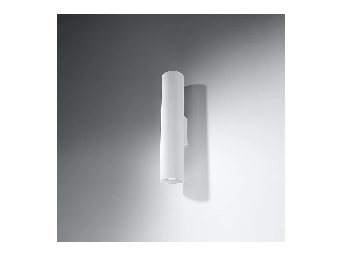 Wandlampen Toris modern van  - 2 lichtbronnen 3000K - L.6 x H.30 cm - wit