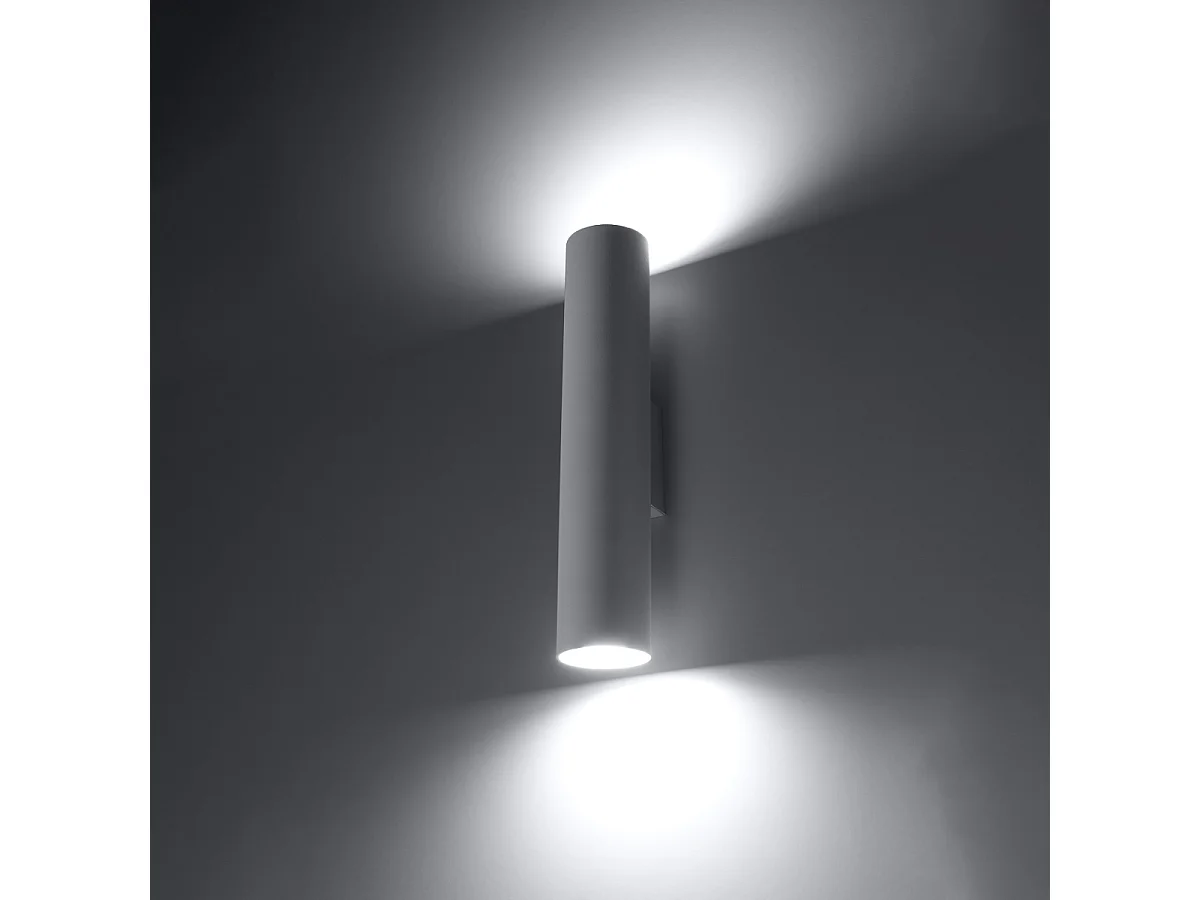 Appliques Toris moderne en acier - 2 sources lumineuses 3000K - L.6 x H.30 cm - blanc