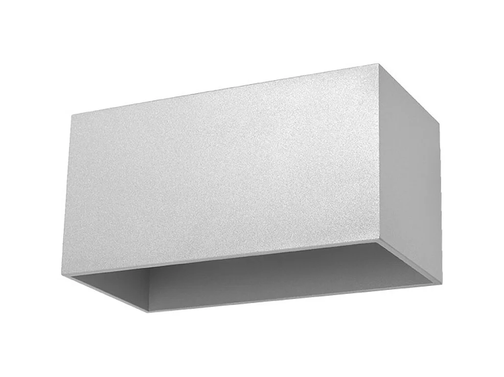 Wandlampen Quadx maxi modern van  - 2 lichtbronnen 4000K - L.20 x H.10 cm - grijs