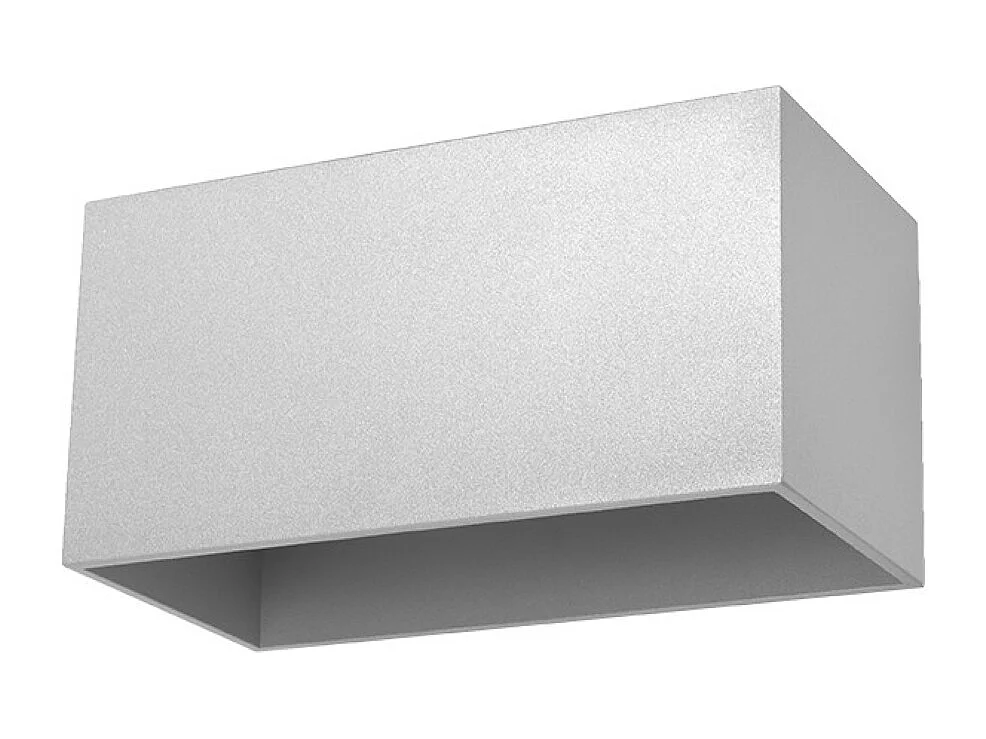Appliques Quadx maxi moderne en aluminium - 2 sources lumineuses 4000K - L.20 x H.10 cm - gris