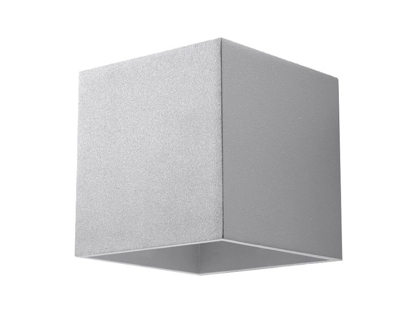 Wandlampen Quadx modern aus  Aluminium - 1 lichtquellen 3000K - L.10 x H. cm - grau