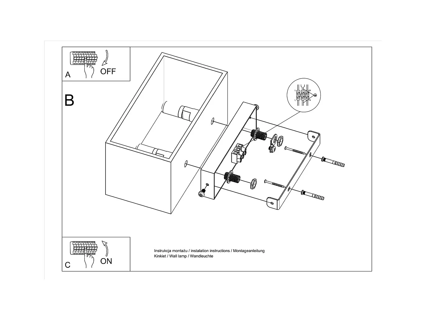 Lampade da parete Quadx maxi moderno di alluminio - 2 sorgenti luminose 4000K - L.20 x A.10 cm - bianco
