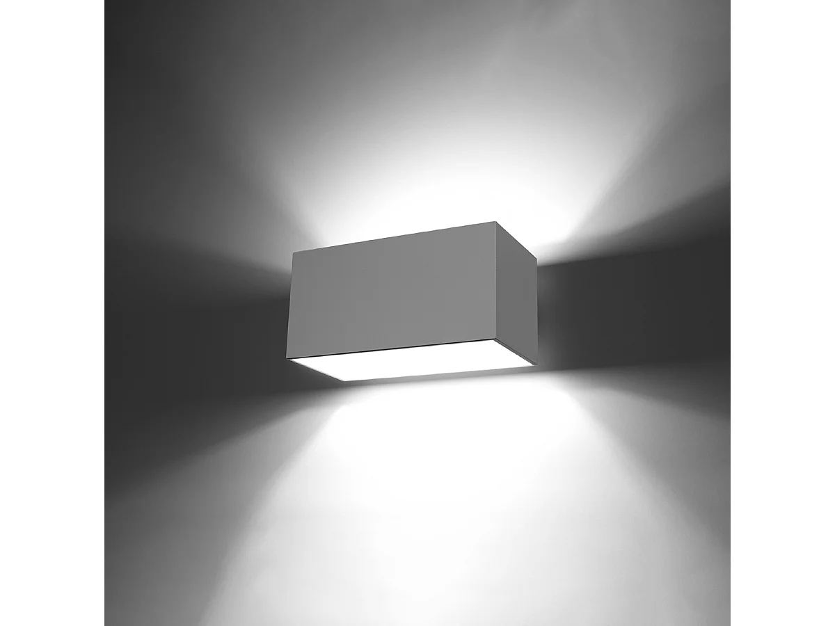 Appliques Quadx maxi moderne en aluminium - 2 sources lumineuses 4000K - L.20 x H.10 cm - blanc