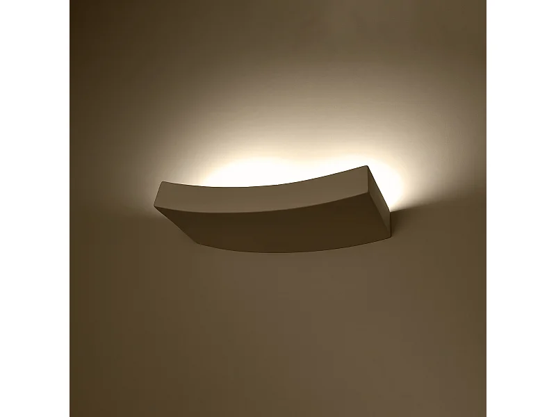 Appliques Shira moderne en céramique - 2 sources lumineuses 3000K - L.36 x H.4,5 cm - blanc