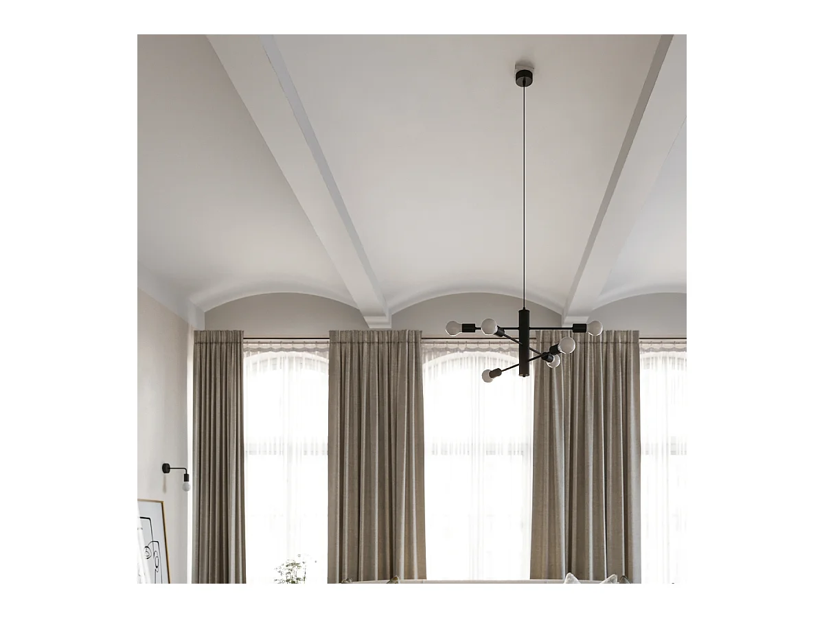 Candeeiros de parede Luxra sótão, aço - 1 fontes de luz 3000K - L.8 x H.8 cm - preto