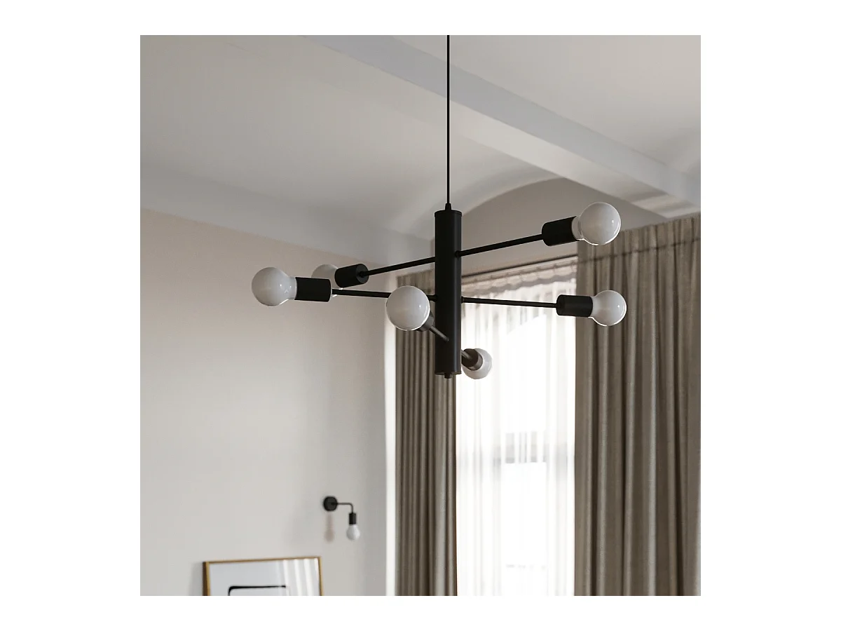 Candeeiros de parede Luxra sótão, aço - 1 fontes de luz 3000K - L.8 x H.8 cm - preto