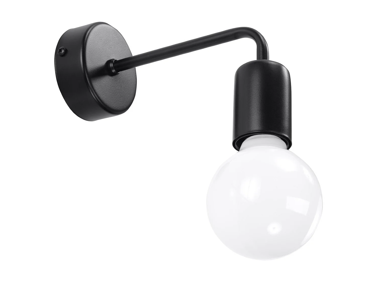 Appliques Luxra grenier en acier - 1 sources lumineuses 3000K - L.8 x H.8 cm - noir