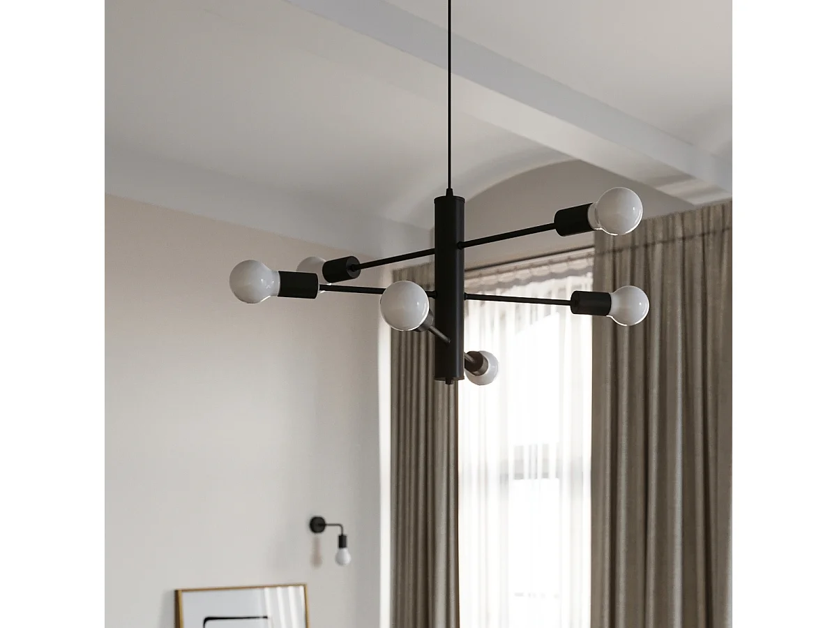 Appliques Luxra grenier en acier - 1 sources lumineuses 3000K - L.8 x H.8 cm - noir