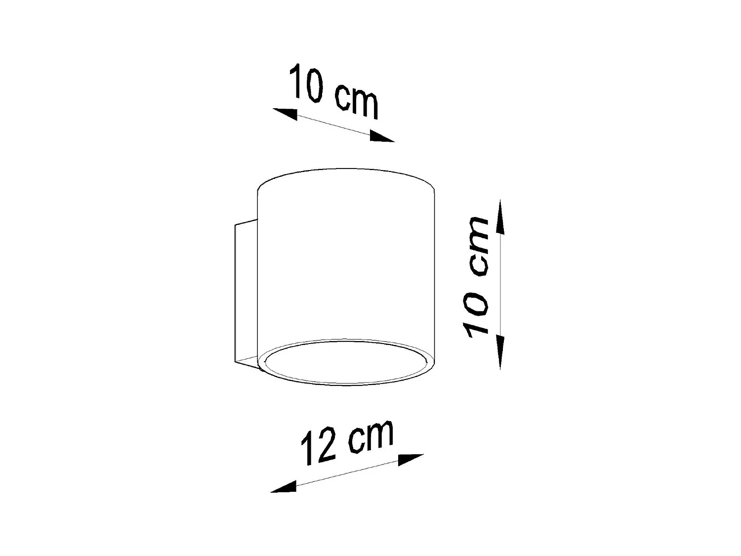 Wandlampen Novici modern van  - 1 lichtbronnen 3000K - L.10 x H.10 cm - wit