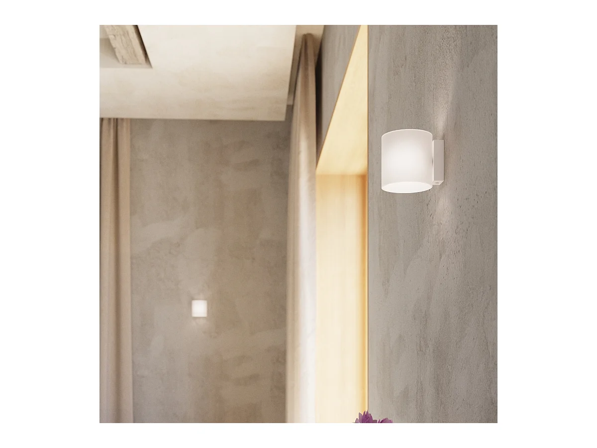 Wandlampen Novici modern van  - 1 lichtbronnen 3000K - L.10 x H.10 cm - wit