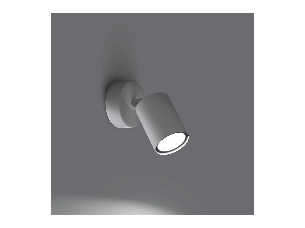 Wandlampen Torim minimalistisch aus  Stahl - 1 lichtquellen 4000K - L.8 x H. cm - Weiß