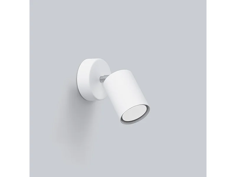 Appliques Torim minimaliste en acier - 1 sources lumineuses 4000K - L.8 x H.18,5 cm - blanc