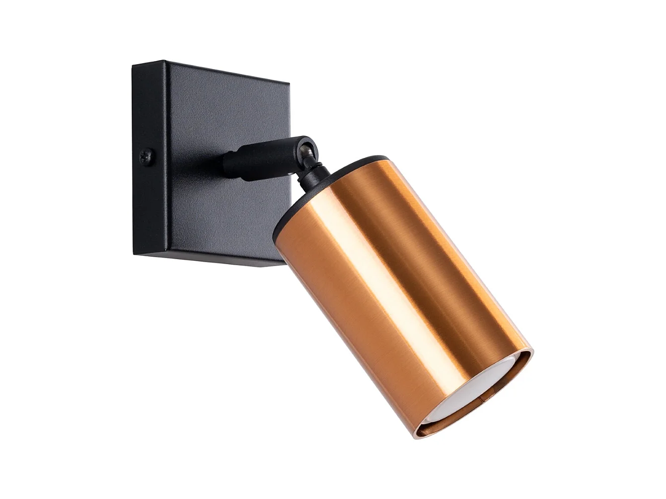 Wandlampen Glois modern van  - 1 lichtbronnen 3000K - L.8 x H.18,5 cm - zwart/koper