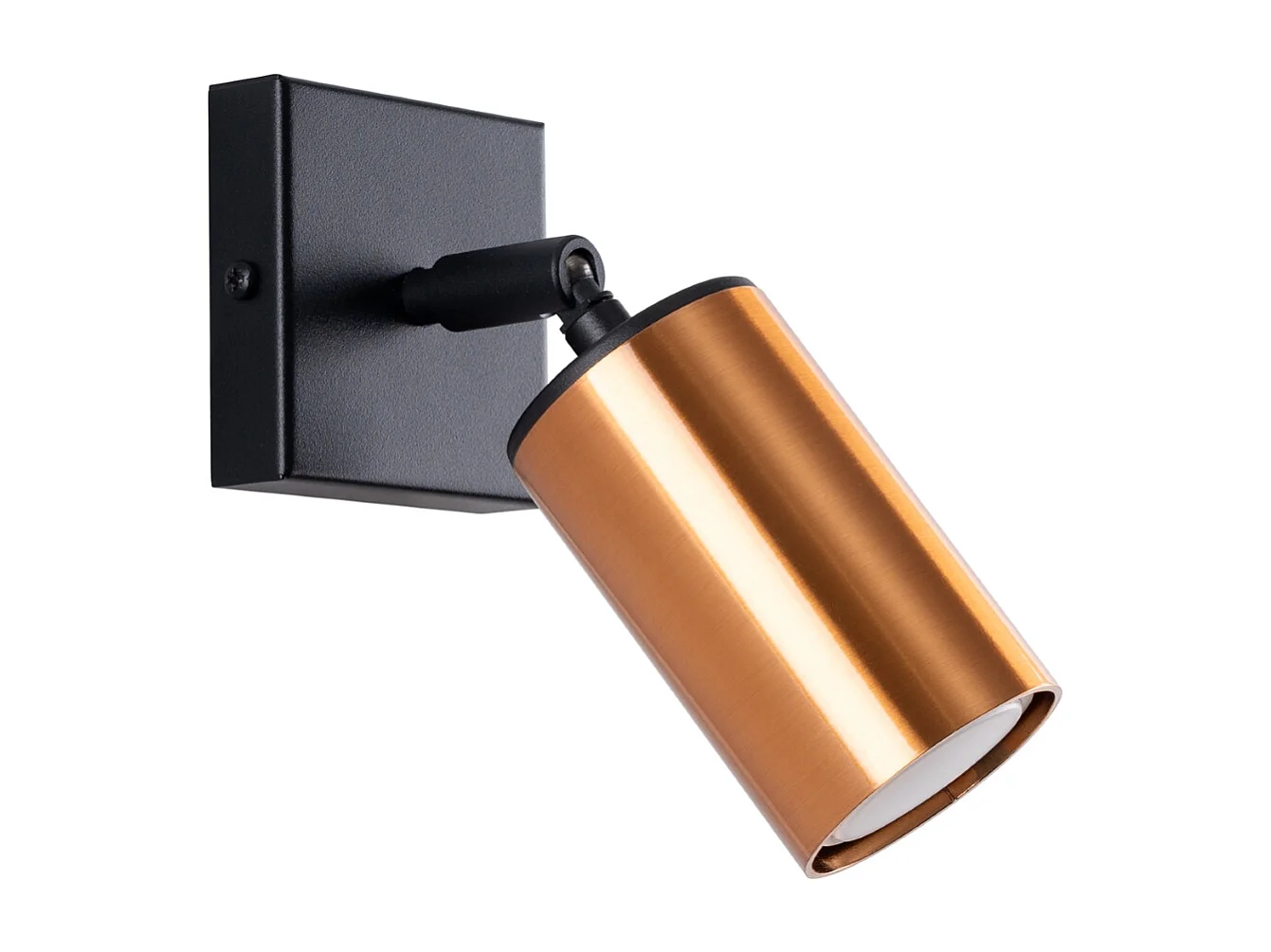 Appliques Glois moderne en acier - 1 sources lumineuses 3000K - L.8 x H.18,5 cm - noir/cuivre