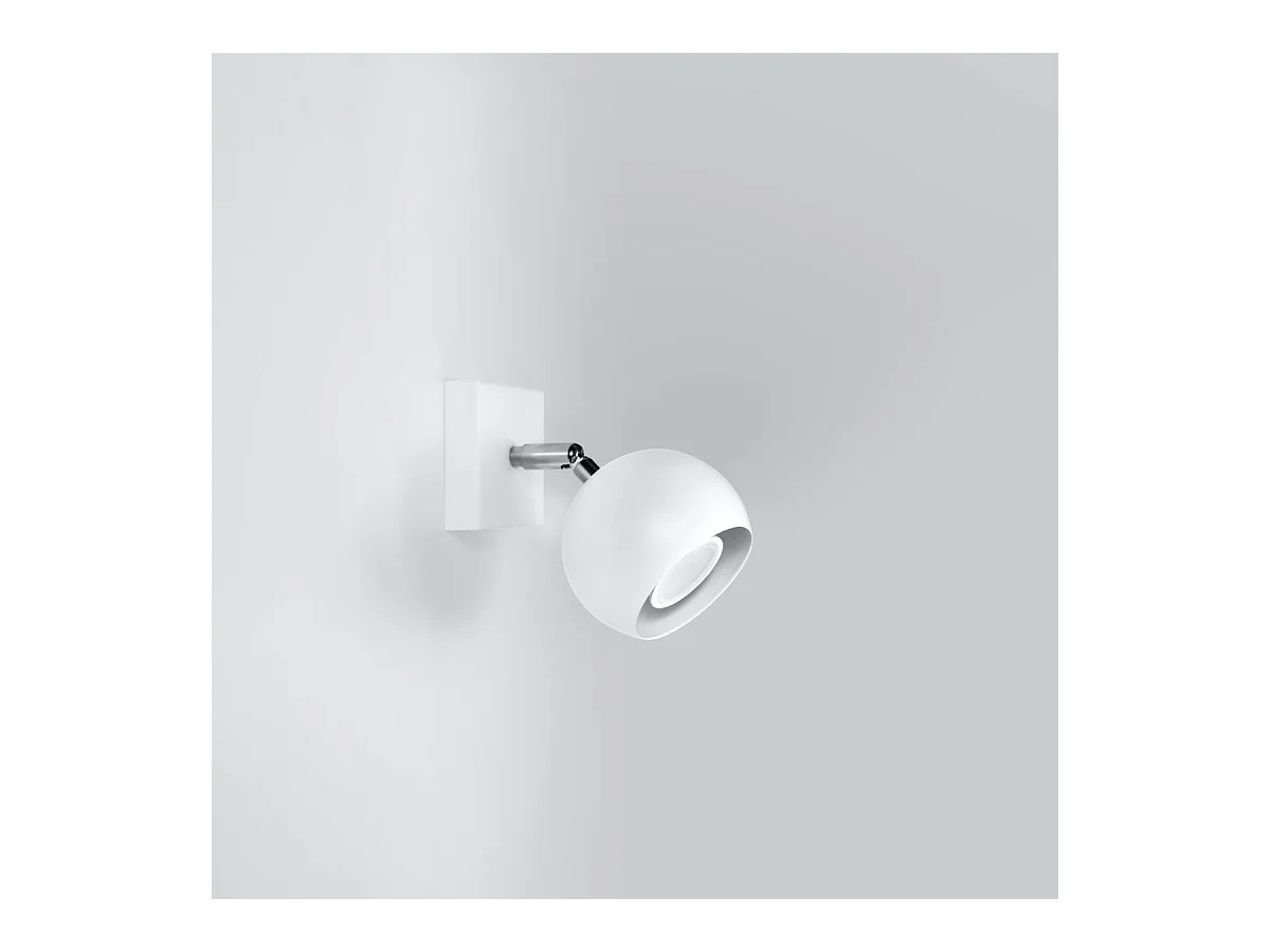 Wandlampen Rayis modern van  - 1 lichtbronnen 4000K - L.10 x H.10 cm - wit