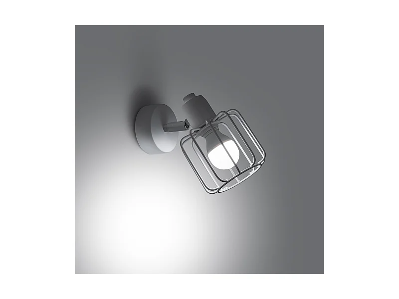 Appliques Celubi moderne en acier - 1 sources lumineuses 3000K - L.14 x H.18 cm - blanc