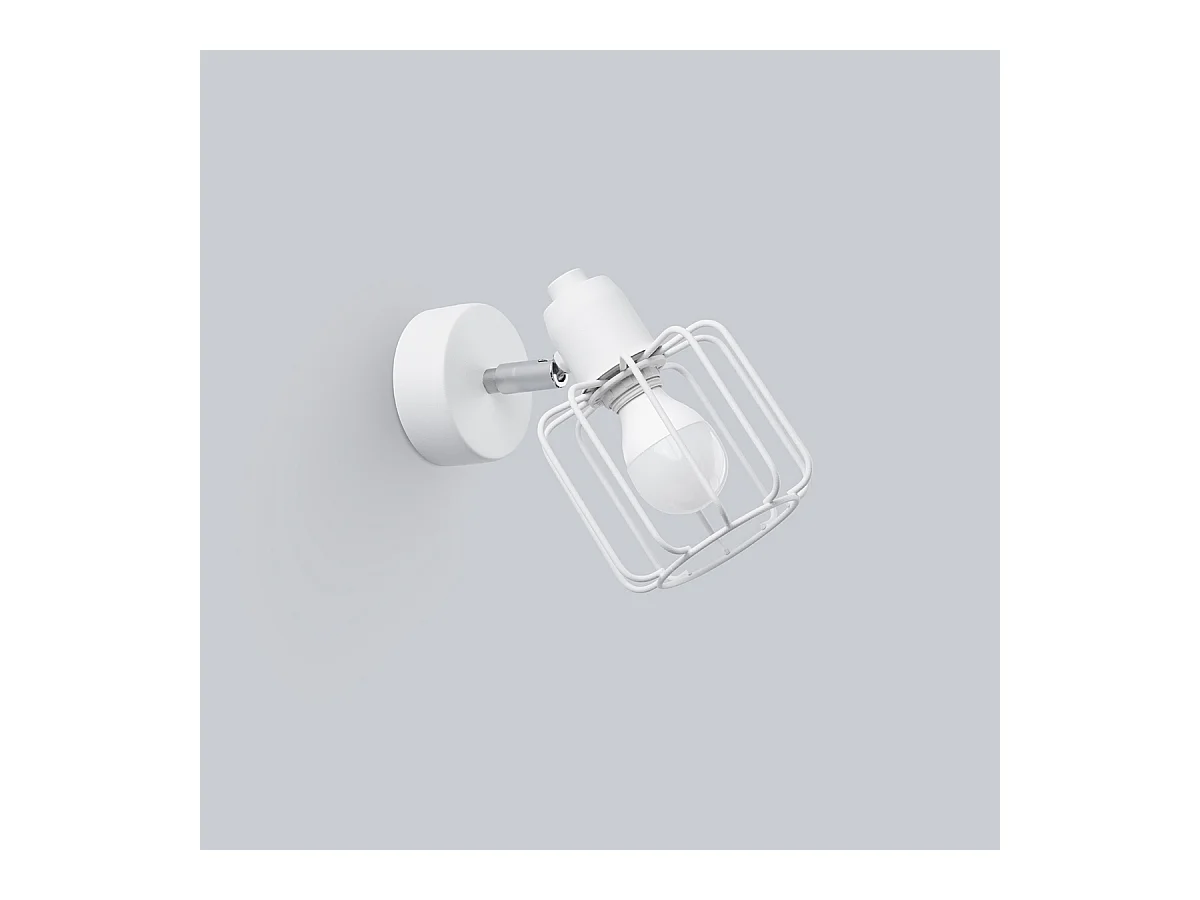 Appliques Celubi moderne en acier - 1 sources lumineuses 3000K - L.14 x H.18 cm - blanc