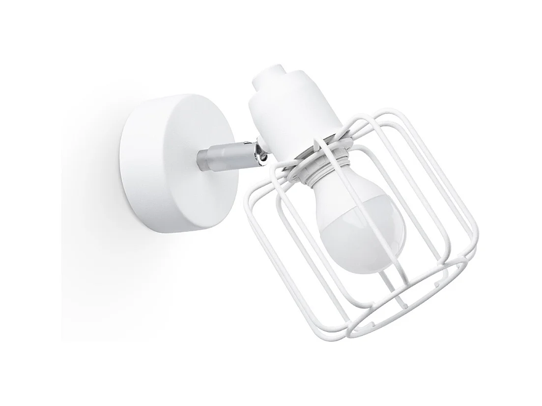 Appliques Celubi moderne en acier - 1 sources lumineuses 3000K - L.14 x H.18 cm - blanc