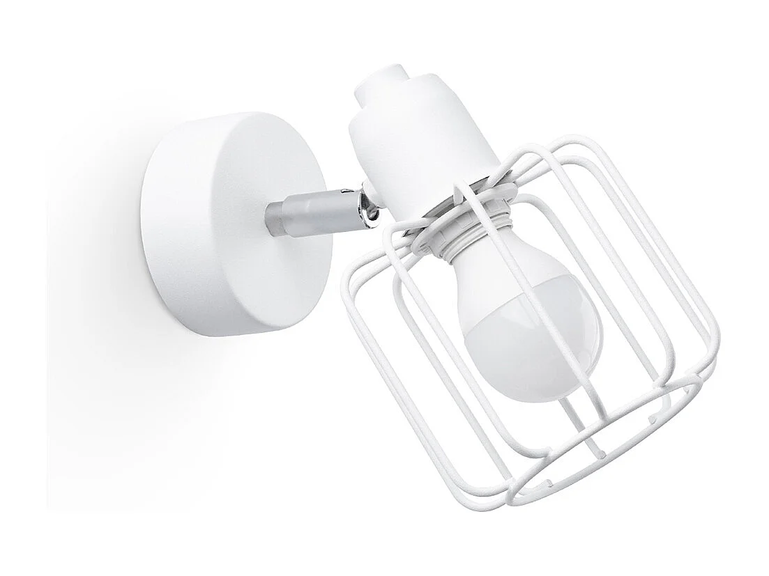 Appliques Celubi moderne en acier - 1 sources lumineuses 3000K - L.14 x H.18 cm - blanc