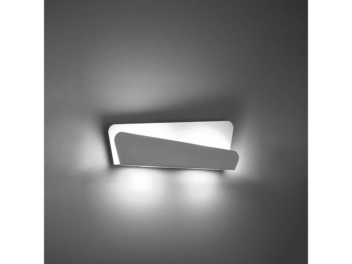 Appliques Lumivea moderne en acier - 2 sources lumineuses 4000K - L.40 x H.15 cm - blanc
