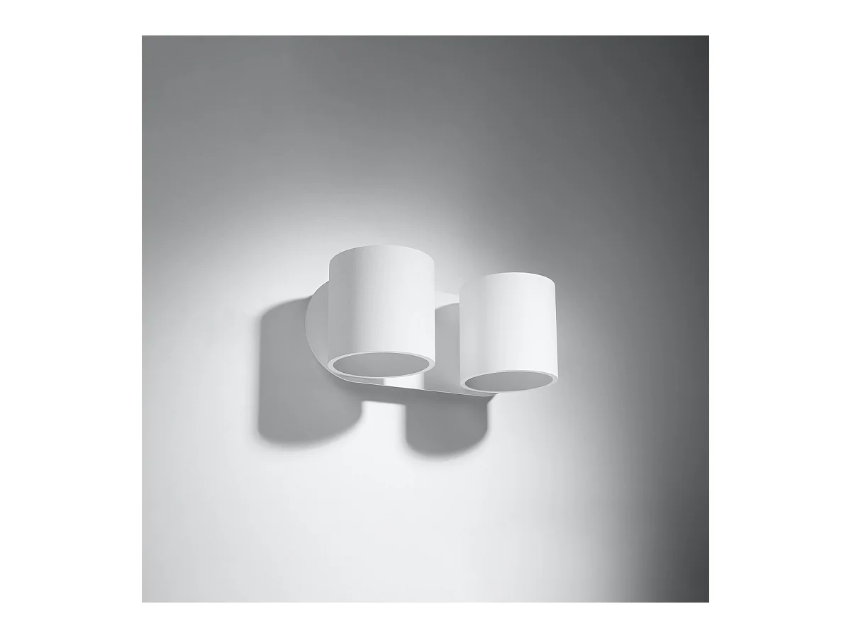 Wandlampen Celeris modern van  - 2 lichtbronnen 3000K - L.26 x H.10 cm - wit